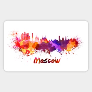 Moscow skyline in watercolor Magnet